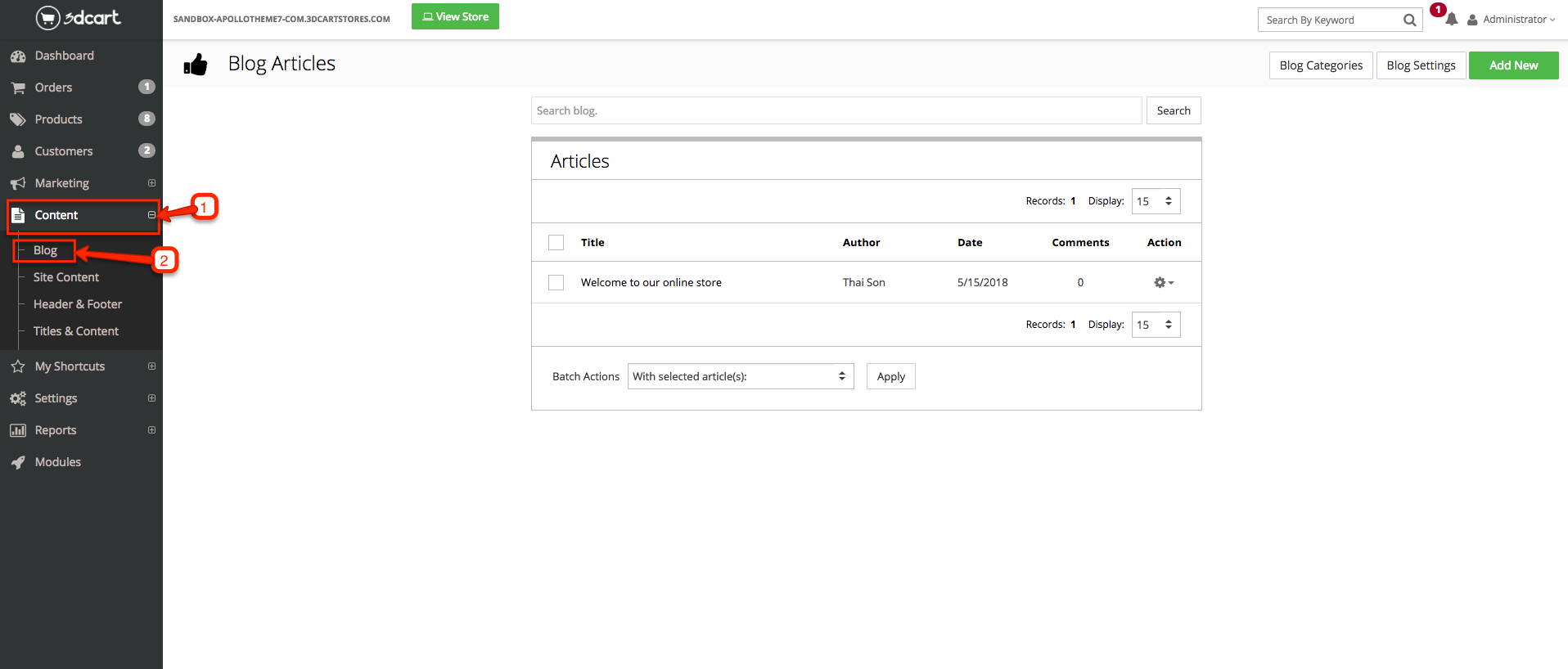 Upload theme